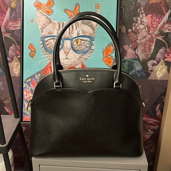 Kate Spade NEW WITH TAGS dome satchel- dust bag + crossbody strap - Price Firm - Picture 3 of 9
